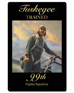 Tuskegee 99th Fighter Squadron 16 X 24 vintage metal sign