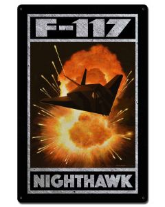 F-117 Nighthawk II 16 X 24 vintage metal sign
