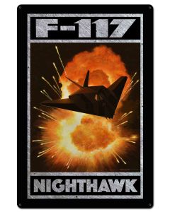 F-117 Nighthawk II 24 X 36 vintage metal sign