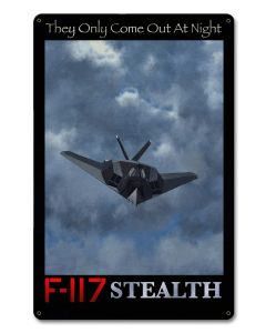 F-117 Stealth 12 X 18 vintage metal sign
