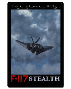 F-117 Stealth 16 X 24 vintage metal sign