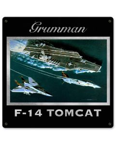 F-14 Grumman 12 X 12 vintage metal sign