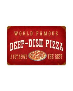 Deep Dish Pizza Vintage Sign