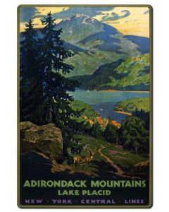 Adirondack Mountains Vintage Metal Sign