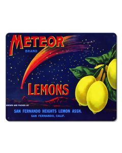 Meteor Lemons Vintage Metal Sign