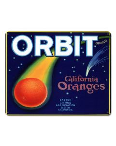 Orbit Oranges Vintage Metal Sign