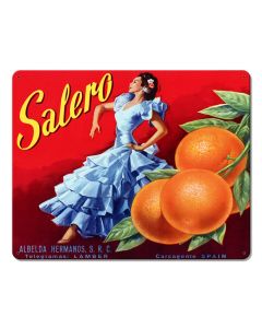 Valero Oranges Plama Vintage Metal Sign