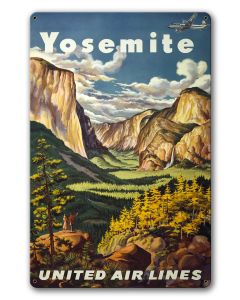Yosemite By Airliner Vintage Metal Sign