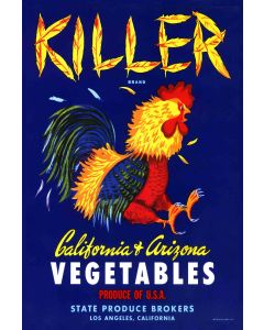 Killer Vegetables Vintage Metal Sign