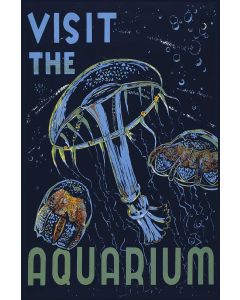 Visit Aquarium Vintage Metal Sign