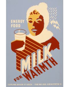 Milk For Warmth Vintage Metal Sign