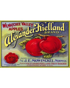Alexander Kielland Apples Vintage Metal Sign