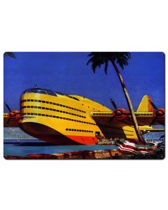 Fantasy Seaplane Vintage Metal Sign