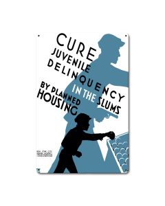 Cure Juvenile Vintage Metal Sign