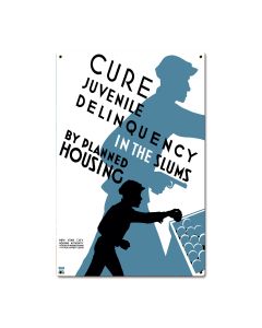 Cure Juvenile Vintage Metal Sign