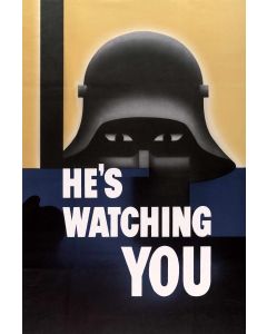 He'S Watching You Vintage Metal Sign