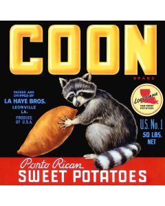 Coon Sweet Potatoes Vintage Metal Sign