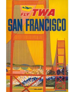 San Francisco Fly Twa Vintage Metal Sign