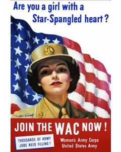 Join The Wac Now Vintage Metal Sign