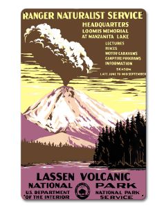 Lassen Volcanic Park 12 X 18 vintage metal sign