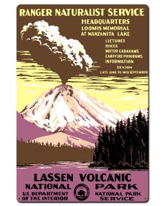 Lassen Volcanic Park 24 X 36 vintage metal sign