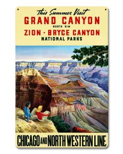 Visit Grand Canyon Zion Bryce 12 X 18 vintage metal sign