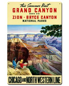 Visit Grand Canyon Zion Bryce 16 X 24 vintage metal sign
