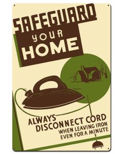Safeguard Your Home 24 X 36 vintage metal sign