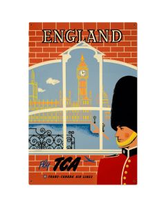 England Travel Vintage Sign
