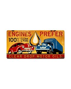 Clear Drop Oil Vintage Sign
