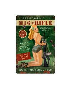 M16 Girl Vintage Sign
