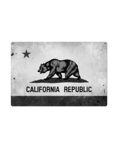 California Flag Vintage Sign