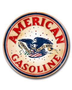 American Gasoline XXL 42 X 42 vintage metal sign