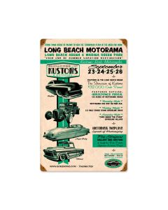 Long Beach Motorama, Automotive, Vintage Metal Sign, 12 X 18 Inches