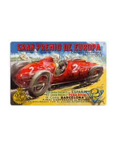 Gran Premio Europa, Automotive, Metal Sign, 24 X 16 Inches