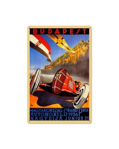 Budapest Grand Prix, Automotive, Metal Sign, 24 X 16 Inches