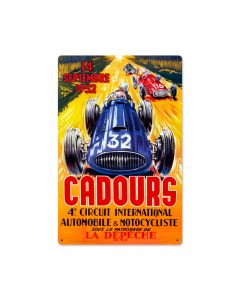 Cadours Circut, Automotive, Metal Sign, 12 X 18 Inches