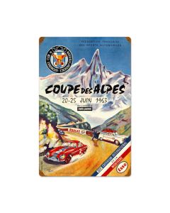 Co0upe Des Alpes, Automotive, Vintage Metal Sign, 16 X 24 Inches