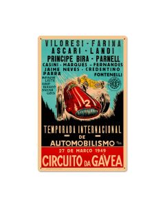 Gavea Circut, Automotive, Metal Sign, 16 X 24 Inches