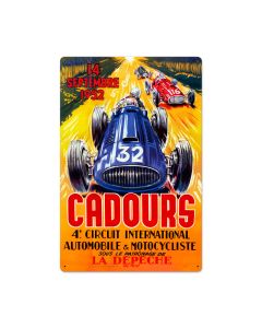 Cadours Circut, Automotive, Metal Sign, 16 X 24 Inches
