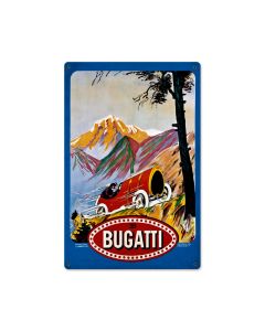 Bugatti Red, Automotive, Metal Sign, 12 X 18 Inches