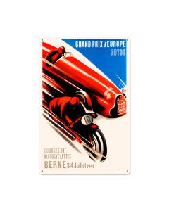 Europe Grand Prix, Automotive, Metal Sign, 16 X 24 Inches