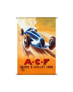 Reims, Automotive, Giclee Printed Canvas, 25 X 38 Inches