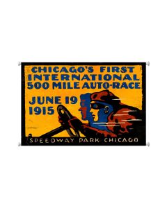 Chicago 500, Automotive, Giclee Printed Canvas, 38 X 25 Inches