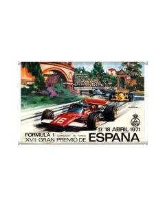 Espana Grand Prix, Automotive, Giclee Printed Canvas, 38 X 25 Inches