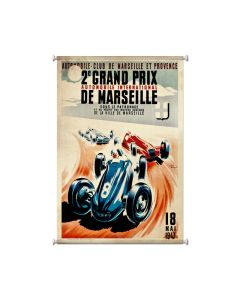 Marseille Grand Prix, Automotive, Giclee Printed Canvas, 25 X 36 Inches