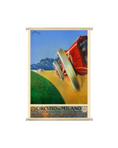 Milan Grand Prix, Automotive, Giclee Printed Canvas, 25 X 36 Inches