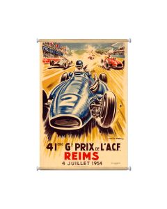 Reims, Automotive, Giclee Printed Canvas, 25 X 36 Inches