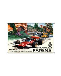 Spanish Formula 1, Automotive, Giclee Printed Canvas, 25 X 36 Inches