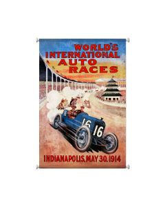 Worlds Races, Automotive, Giclee Printed Canvas, 25 X 36 Inches